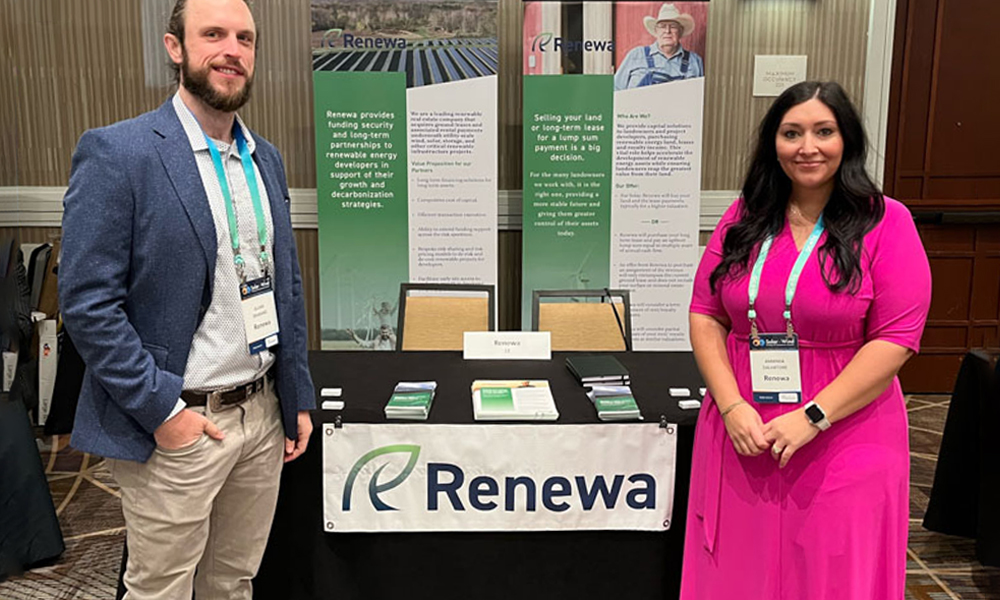 Renewa Employees at Infocast Solar + Wind Finance & Investment Summit