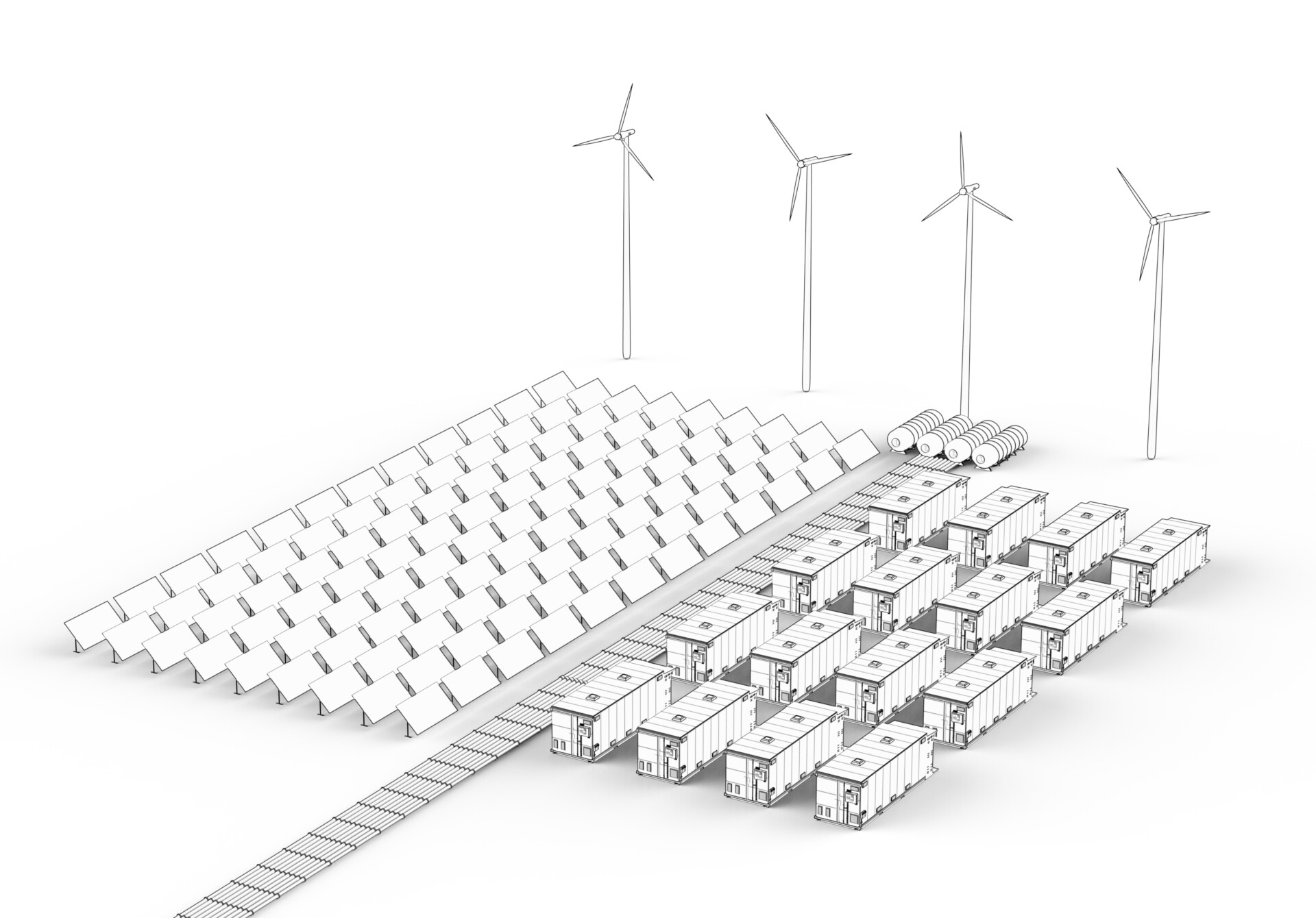 renewa solar farm drawing